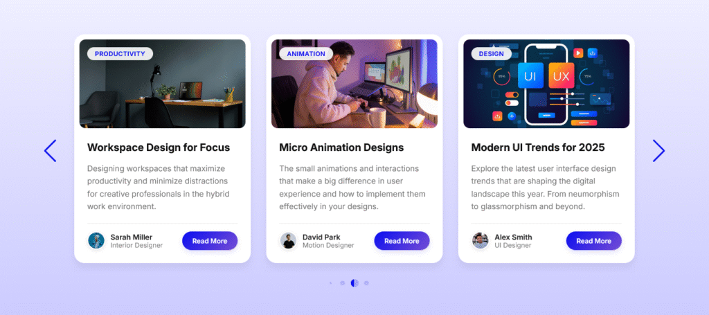 Responsive Card Slider with Swiper JS